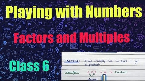 Playing with Numbers| Factors and Multiples |class 6| in Hindi|@EasywaybyAfroz