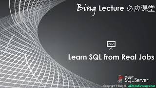 Bing Lecture - Learn SQL from Real Jobs : Merge :: Output