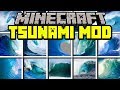 Minecraft TSUNAMI MOD! | RUN FROM GIANT TSUNAMIS DESTROYING WORLDS! | Modded Mini-Game