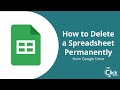 Delete a spreadsheet permanently from Google Drive