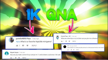 QUESTIONS AND ANSWERS!! (1,000 SUBSCRIBER SPECIAL!!!)