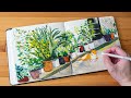 Sketching Plants with Mixed Media (timelapse tutorial)