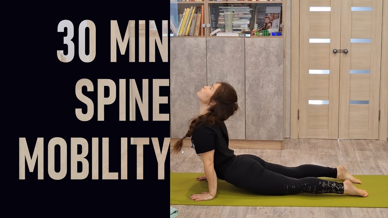 Spine Mobility exercises. 30 MIN Training with Warmup, Trainigs and Stretching