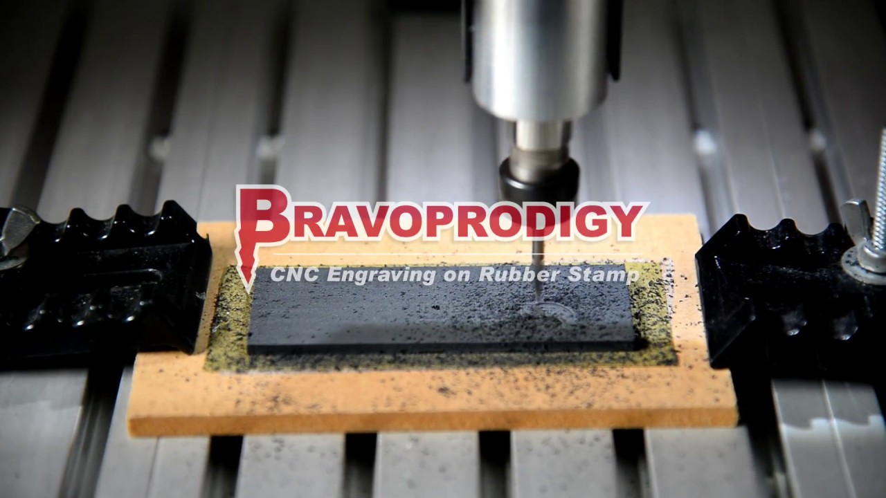 Engraving RUBBER STAMP with Bravoprodigy mini cnc YouTube