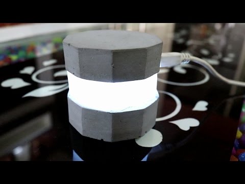 Homemade Modern Concrete LED Light