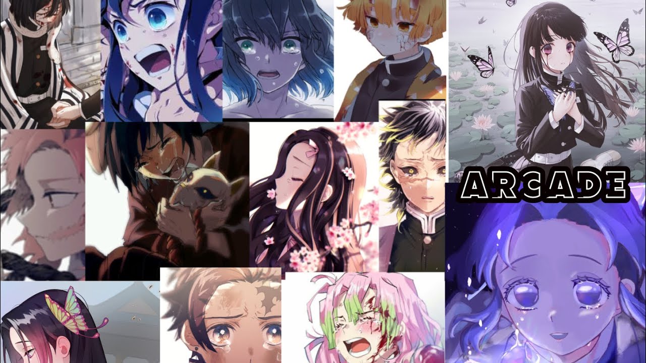 Персонажи Demon Slayer поют аркаду💔‼️