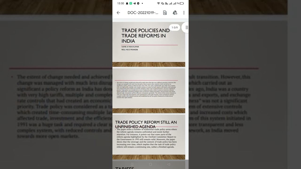 trade reforms