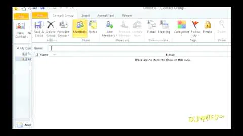 Create an E-mail Distribution List in Microsoft Outlook For Dummies