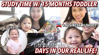DAYS IN OUR REAL LIFE! STUDY TIME W/ MY 15 MONTHS TODDLER + BUSINESS NI DADDY |VLOG221 Candy Inoue♥️