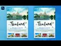 Travel Poster Design in Photoshop ๐จ