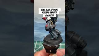Easy How to Paint Hazard Stripes on Wires #warbosstae #warhammer #warhammer40k #paintingminiatures