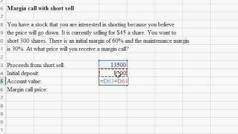 Margin Call on Short Sale