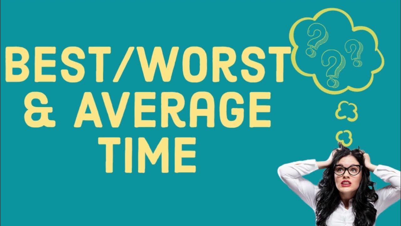 Worst case, Best case and Average case Analysis of an algo IN HINDI