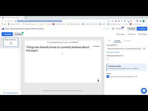 How to add a Live Mentimeter Question to a PowerPoint Presentation