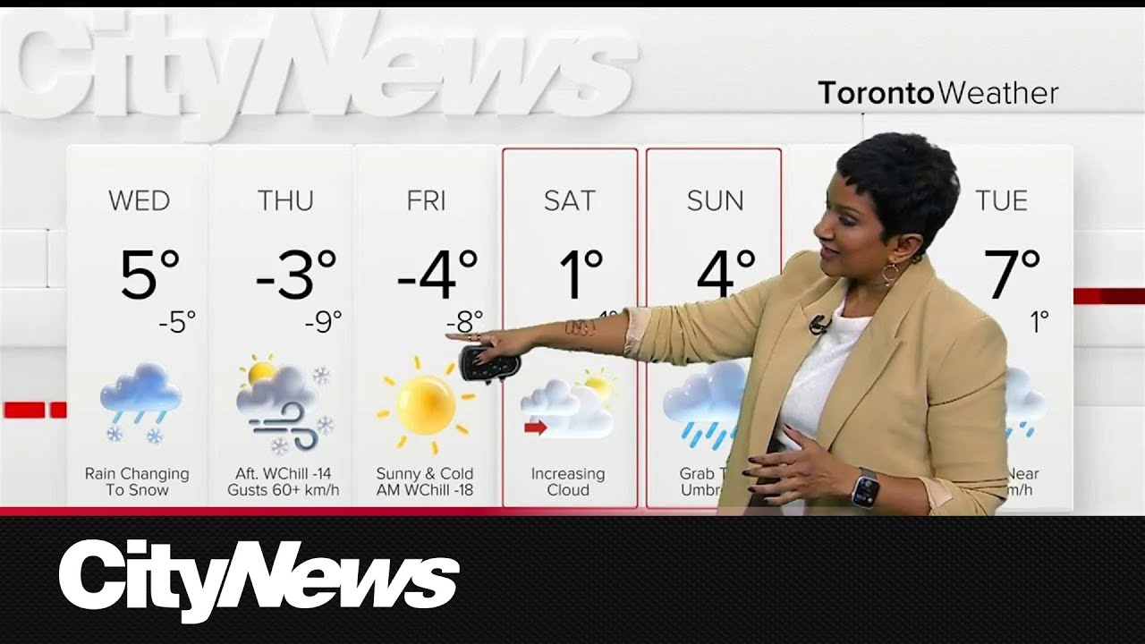Cold temperatures and snow squalls on the way - YouTube
