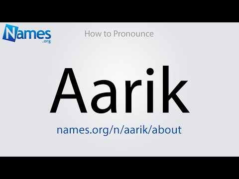 How to Pronounce Aarik