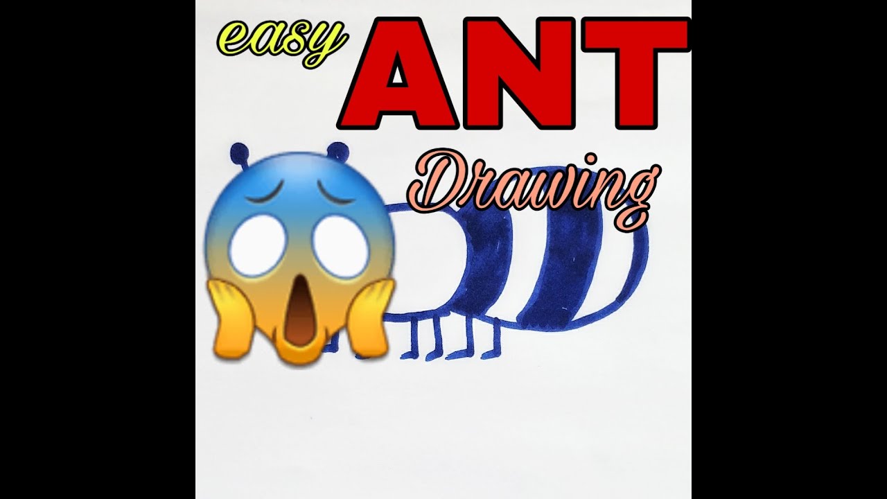 how to draw an ant Easy step by step | simple ant drawing lesson for