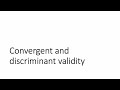 Validity, Convergent Validity, Discriminant Validity #research #validity #convergent #discriminant