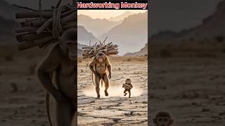 Hardworking Monkey # shorts # ai video # monkey video # ai story #monkey struggle #creative monkey