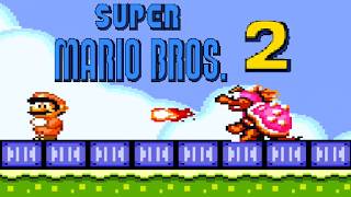 Super Mario Bros 2 as Dinosaur Land - World/Level 1 - SMW Hack, SMB2 screenshot 3