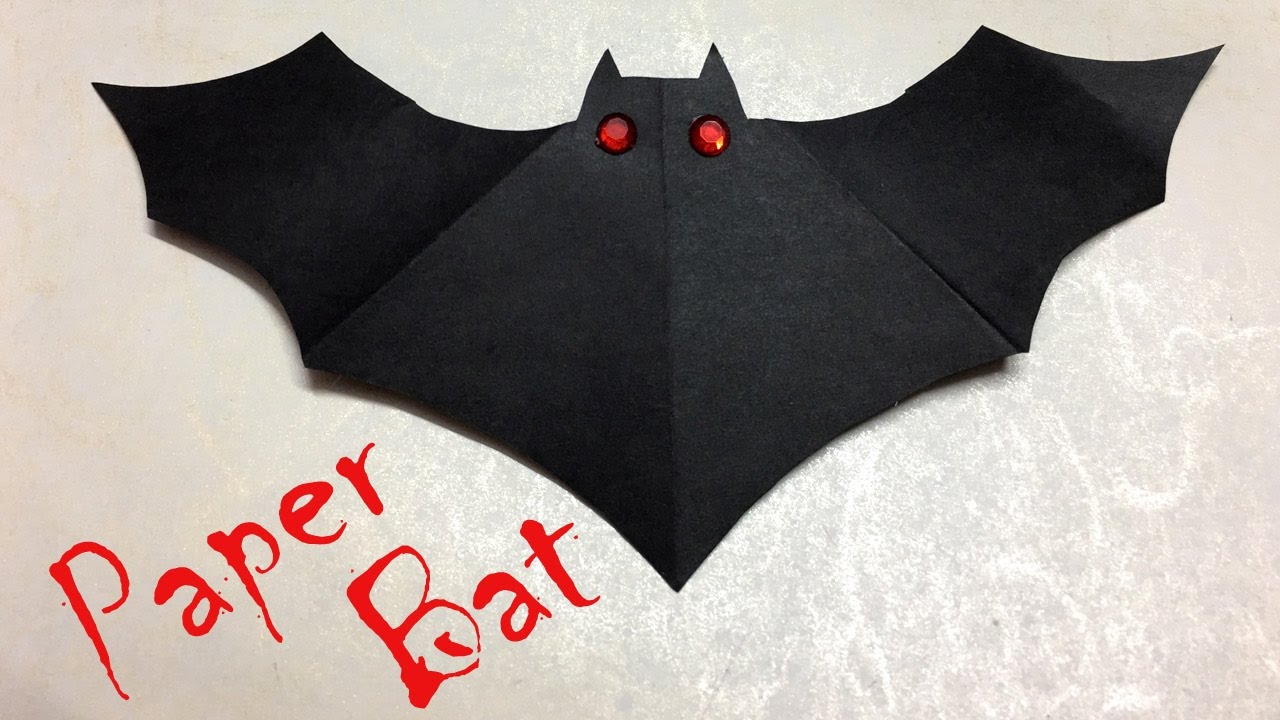 DIY: Halloween Decorations | Paper Bat | Easy Crafts for Kids - YouTube