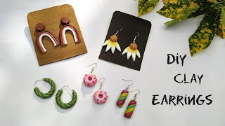 Diy Clay Earrings | Easy Favicryl Mouldit Clay Earrings Ideas | Handmade Earrings