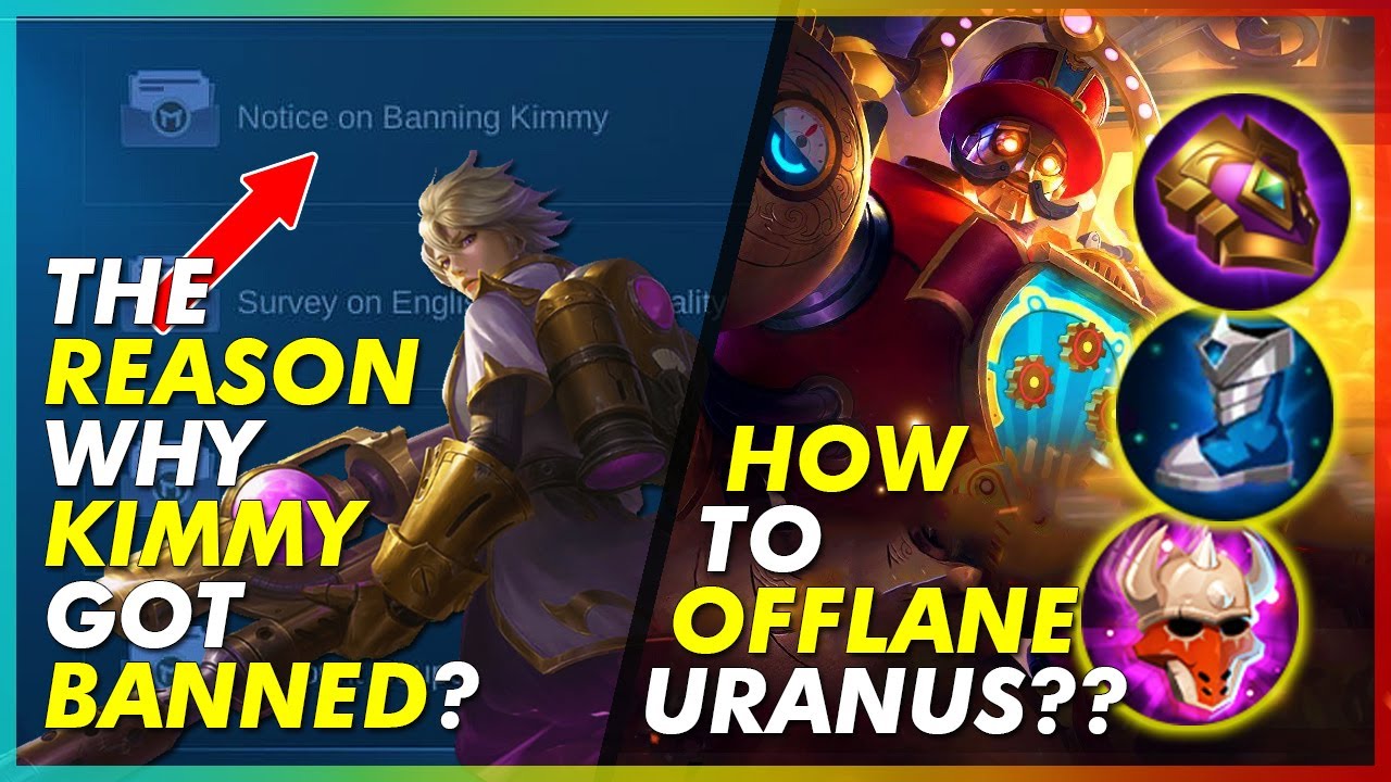 WHY KIMMY GOT BANNED? WAS IT A BUG OR JUST OP? URANUS OFF LANE RANK GAMEPLAY BY HONDA BEAST