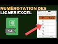 Numérotation des lignes Excel | Série de nombres dans les lignes