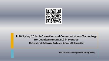 UCB i190 Spring 2014: ICTD in Practice Lect 1