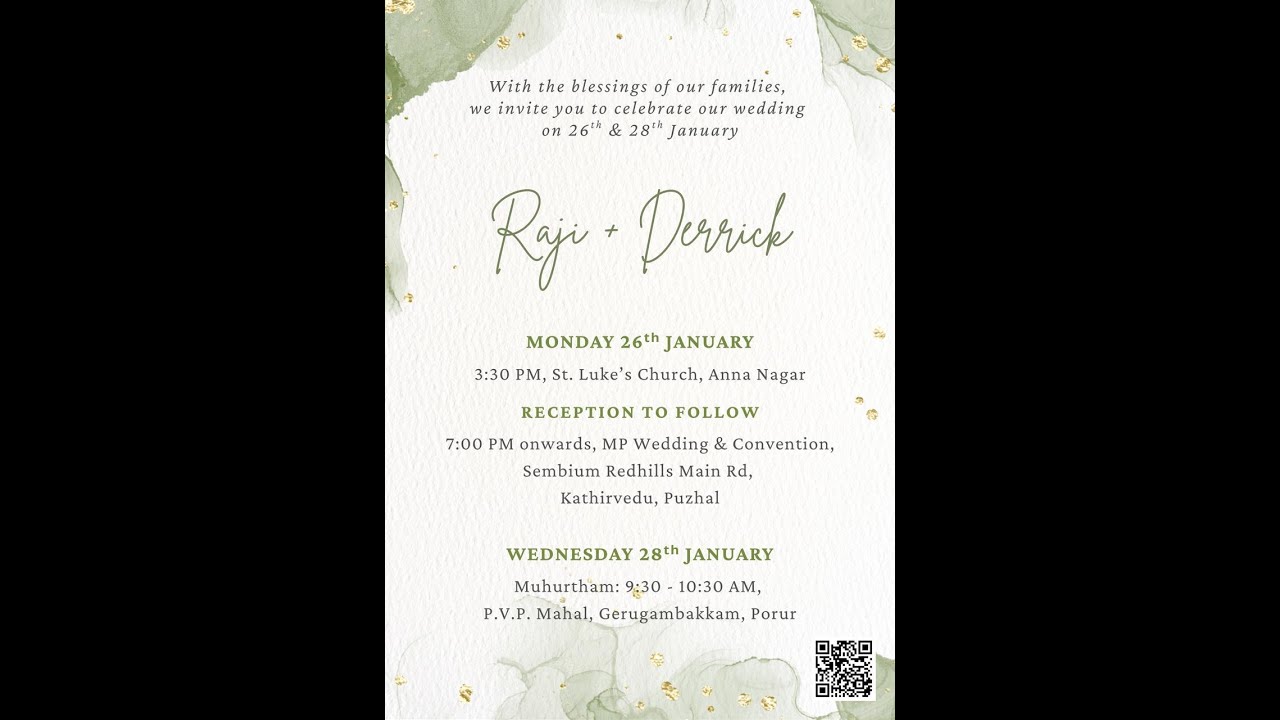 🔴LIVE : GRAND WEDDING CEREMONY OF RAJI & DERRICK @ ST LUCKE'S CHURCH, ANNA NAGAR