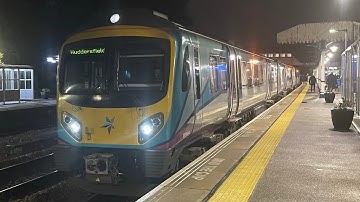 TPE Class 185 185148 Roaring Out Of Dewsbury into the Night - 19/11/2022