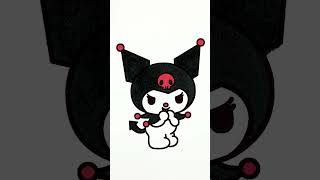 🖤 Coloring Kuromi ✨ DIY Glitter Art for Kids #glitter #art #sanrio #kuromi #color #trending