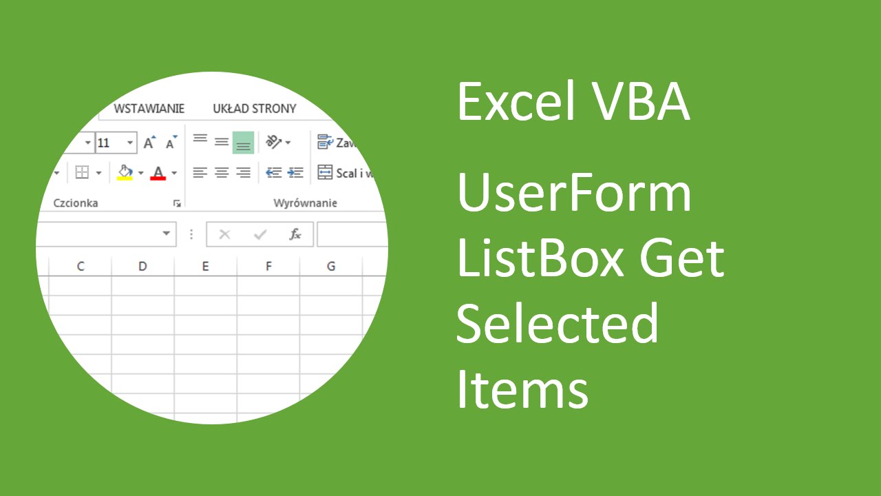 Excel VBA UserForm Listbox Get Selected Items - YouTube