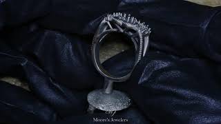 Custom Made 14k White Gold  Infinity Heart Ring: Moore's Jewelers