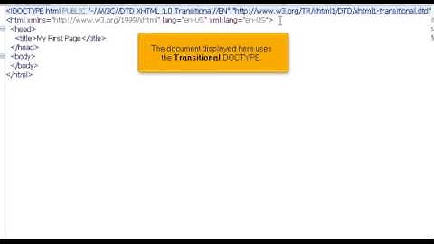 How to choose the correct document type for your XHTML page