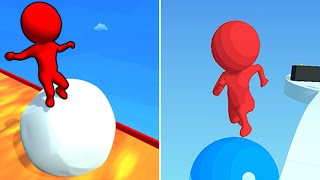 Snow Race vs Stack Rider 🟩🟥🔥💥 All Max Levels Big Update Gameplay AS2