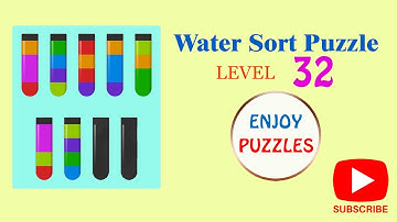 Water Sort Puzzle level 32 Walk-through Solutions | ENJOY PUZZLES