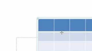 How to change the row height and column width of table cells in a presentation