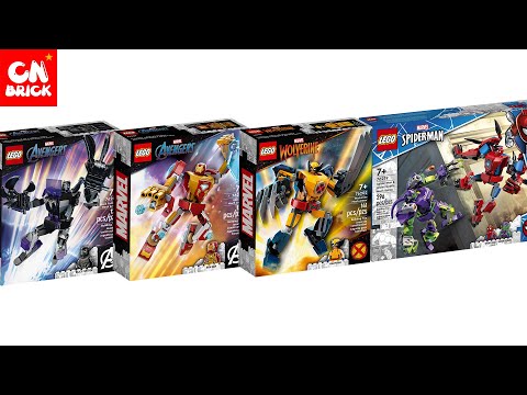 Lego Collection 2022 Marvel Iron man Spiderman Black Panther