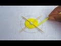 Modern Hand Embroidery, Easy Flower Embroidery Trick with Tooth Pick
