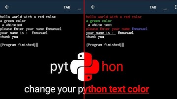 how to change the text color of your python code