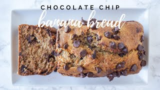 Chocolate Chip BANANA BREAD | ONE BOWL | Vegan