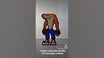 lego 8-bit crash bandicoot build in stop motion #crashbandicoot #lego #playstation