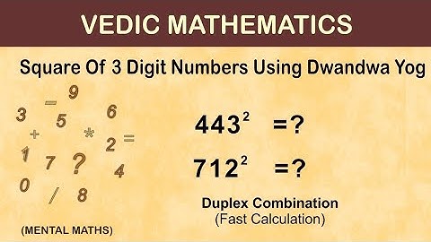 Square Of 3 Digit Numbers Using Duplex Combination|Dwandwa Yog|Vedic Maths|Mental Maths
