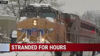 Stranded for 36 hours: Amtrak arrives