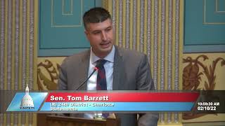 Sen. Barrett addresses government issued crack pipes in floor speech
