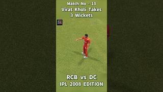 Virat Kholi Takes 3 Wickets | IPL | RCB vs DC | Real Cricket Gameplay #viratkohli #virat #shorts