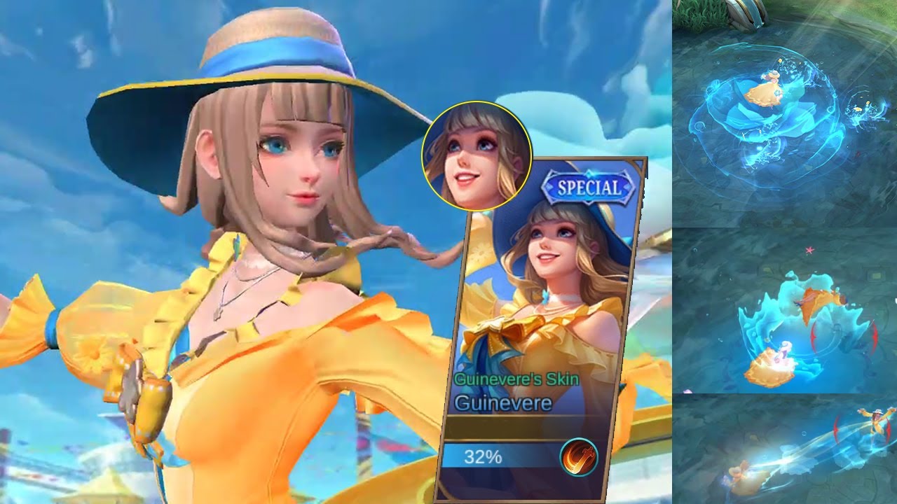 GUINEVERE SUMMER BREEZE SKIN GAMEPLAY MOBILE LEGENDS - YouTube
