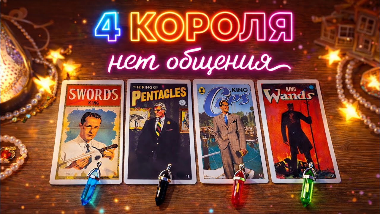 4 КОРОЛЯ❣️Нет общения♨️МЫСЛИ ЧУВСТВА ДЕЙСТВИЯ + совет Послание