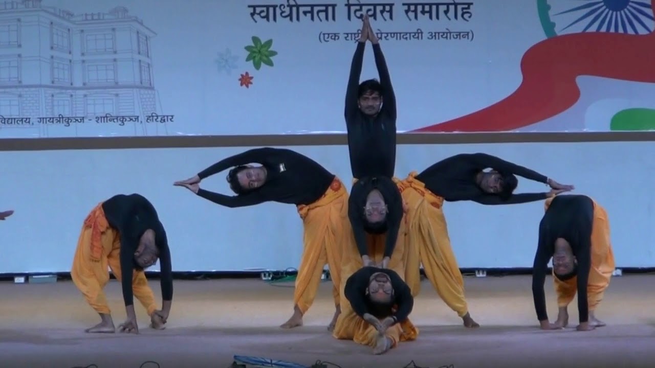 Yoga Demonstration Performance by Sanskriti Kalaa Group DSVV Music  Jatin-Lalit;Shankar Mahadevan 